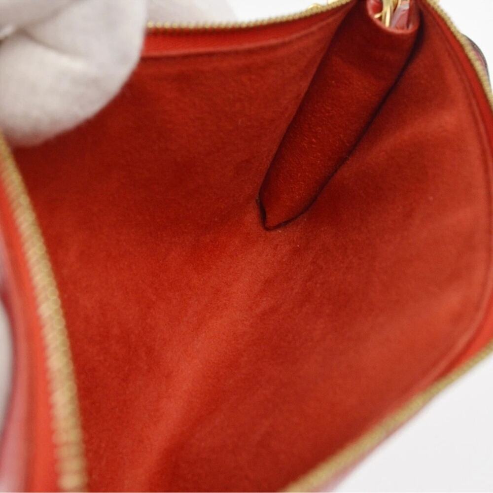 AUTHENTIC LOUIS VUITTON RED EPI POCHETTE ACCESSOIRES 24 HANDBAG - Picture 7 of 8
